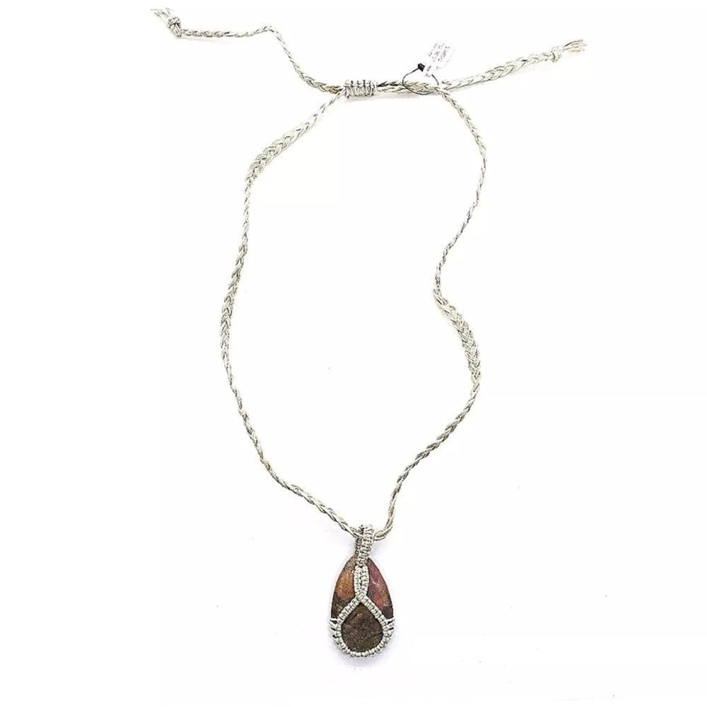 NWT Free People Genuine Stone Pendant Necklace